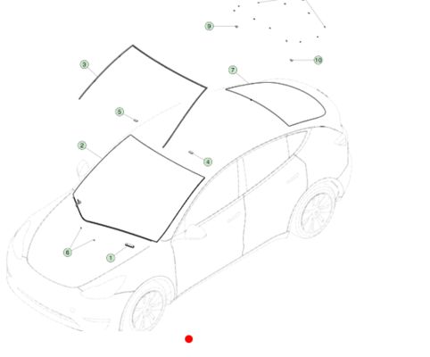 Tesla Model 3 2021-2023 Niêm phong kính gió 1524886-00-F