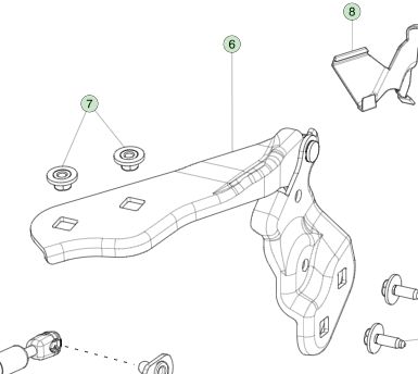 Bản lề nắp capo chủ động bên trái Tesla Model 3 2021 1643845-00-A