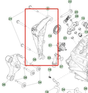 Tesla Model 3/Y Mặt trước bên trái lắp ráp 35x15x15cm Hợp kim nhôm