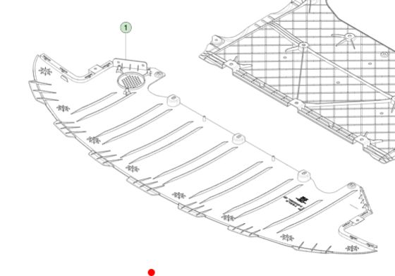 Ốp cản trước màu đen cho Tesla Model S 2021+ 177x65x4cm