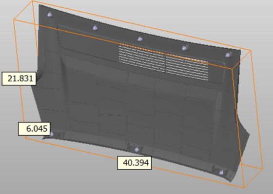 Tesla Model S 2021+ Quần mặt nạ phía sau 40x22x6cm Đen nhựa