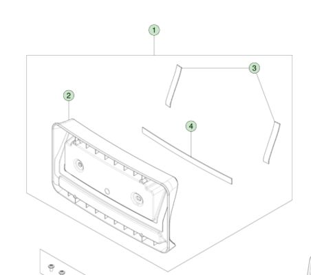 Giá đỡ biển số trước Tesla Model X CN-Spec 52x17x5cm Đen ABS