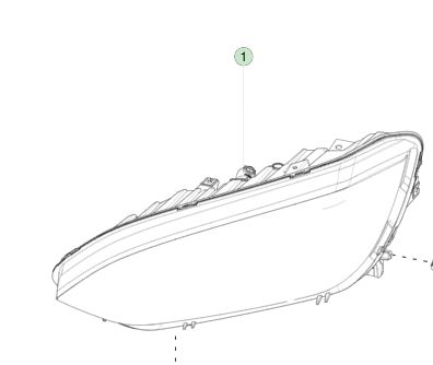Bộ đèn đầu Đưa tay trái lên - Mức tay trái cho M3 ((2015-2021) 1034318-00-E
